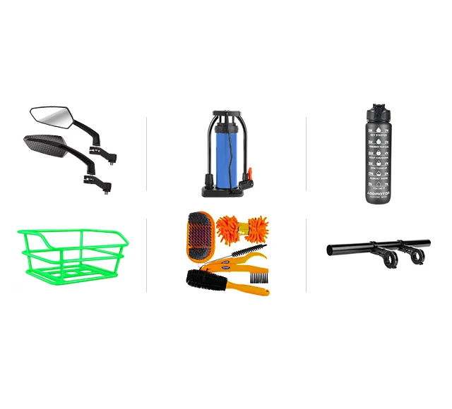 Arisetan Pack (Mirrors, Rear Rack, Cleaning Tools, Bike Pump, Water Bottle, Bracket Holder Extender)